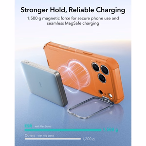 ESR Cyber Tough Kickstand MagSafe maciņš, paredzēts iPhone 18 Pro / 17 Pro, oranžs