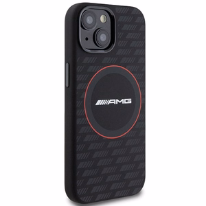 Mercedes AMG silikona Carbon Pattern MagSafe maciņš iPhone 13 / 14 / 15 melns