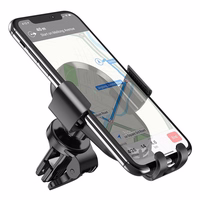 HOCO automašīnas turētājs ar bezvadu uzlādi gaisa ventilācijai 15W CA105 melns