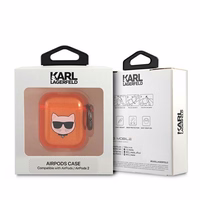 Karl Lagerfeld Choupette AirPods apvalks 1/2 - oranžs