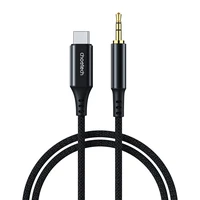 Choetech AUX006 USB-C / mini džeks 3,5 mm kabelis 1 m - melns