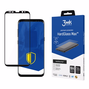 3mk HardGlass Max melns – tālruņa ekrāna aizsargs modelim Samsung Galaxy S8/S9