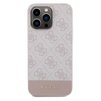 Guess 4G Stripe Collection apvalks iPhone 14 Pro - rozā