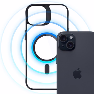 3mk Satin Armor MagCase ar MagSafe iPhone 15 Plus - Caurspīdīgs ar melnu rāmi