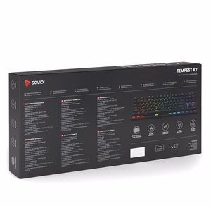 Savio Tempest x2 RGB mehāniskā tastatūra, Outemu RED
