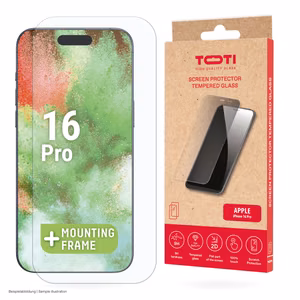 Rūdīts stikls 2D ekrāna aizsargs pilnam virsmai priekš iPhone 16 Pro, caurspīdīgs