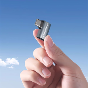 Wozinsky WPKB-01 USB-C - USB-C 40Gb/s 240W 8K OTG sānu leņķa adapteris - pelēks