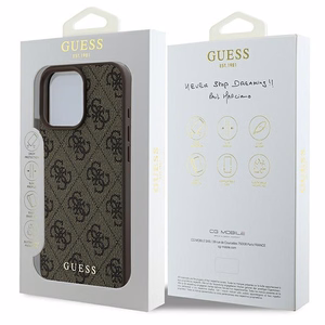 Guess 4G Klasiskais Viedtālruņa apvalks iPhone 16 Pro Max - brūns