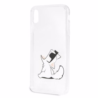 Karl Lagerfeld Choupette Fun iPhone Xs Max viedtālruņa apvalks - caurspīdīgs