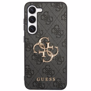 Guess 4G Big Metal Logo viedtālruņa apvalks Samsung Galaxy S24 - melns