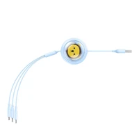 Uzlādes kabelis 3in1 Baseus USB uz USB-C, USB-M, Lightning 3,5A, 1,1m (zils)