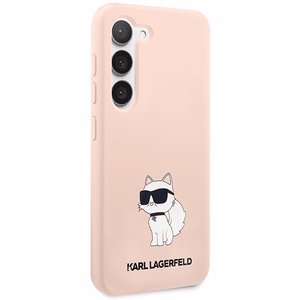 Karl Lagerfeld KLHCS23MSNCHBCP S23+ S916 cietais apvalks rozā/rozā Silikona Choupette