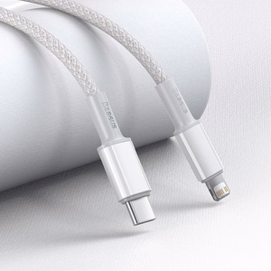 Baseus kabelis High Density PD USB-C - Lightning 1,0 m balts 20W