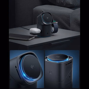 Spigen Essential EF223MS 3-in-1 QI2 bezvadu lādētājs – melns