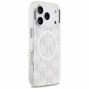 Karl Lagerfeld IML KL Monogramma Magnētiskais viedtālruņa apvalks iPhone 17 Pro - balts