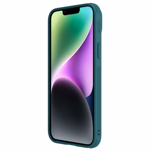 Nillkin CamShield ādas S apvalks iPhone 14 Plus ar kameras vāciņu zaļš