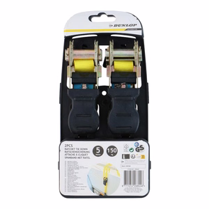 Dunlop kravas stiprinājuma siksnas ar sprūdratu, 5 m, 150 kg, 2 gab.