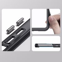 Outer Space apvalks viedtālrunim Samsung Galaxy S23+ ar elastīgu rāmi melns