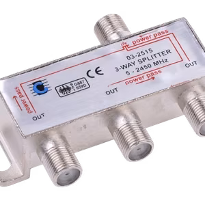 3 virzienu signāla sadalītājs, 5–2450 MHz