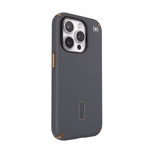 Speck Presidio2 Pro ClickLock MagSafe vāciņš ierīcei iPhone 15 Pro, kokogļu pelēks un vēsas bronzas krāsā