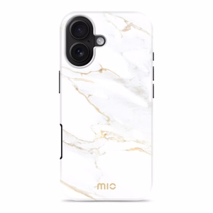 MIO White Marble Magsafe Maciņš iPhone 17