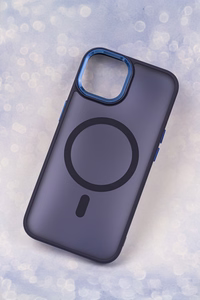 Frozen Mag Чехол для iPhone 17 Pro 6,3" тёмно-синий с открытым кольцом