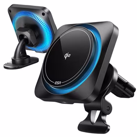ESR HALOLOCK CRYOBOOST MAGNĒTISKS MAGSAFE PANEĻA UN VENTILĀCIJAS AUTO TURĒTĀJS BEZVADU LĀDĒTĀJS QI2 15W FROSTED ONYX