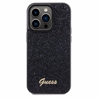 Guess Disco Metal Script viedtālruņa apvalks iPhone 14 Pro Max – melns