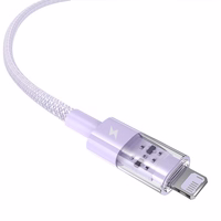 Baseus Gem USB to IP 2.4A fast charging cable 1 m violets