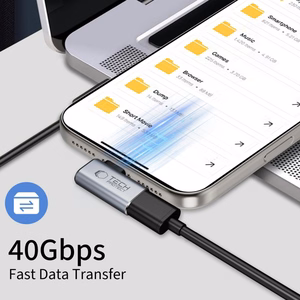 Tech-Protect Ultraboost AA01 USB-C leņķa adapteris - pelēks