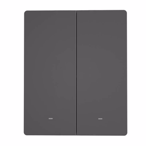 Smart WiFi wall switch SONOFF M5-2C-80 (2-channel, for frame, graphite)