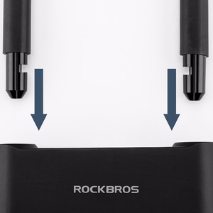 Rockbros 32210818001 SMART velosipēda slēdzene ar pirkstu nospiedumu lasītāju un Bluetooth savienojumu - melna