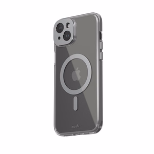 Moshi iGlaze MagSafe vāciņš ierīcei iPhone 15 Plus, caurspīdīgs ar “Meteorite Gray” krāsas detaļām