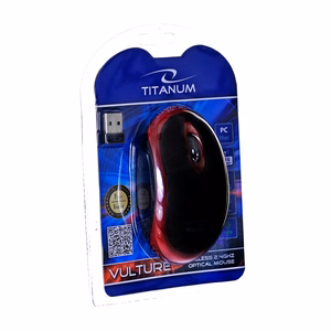 Titanum TM116E bezvadu 3D pele 2.4GHZ melna / sarkana