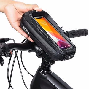 WILDMAN ceļojumu soma velosipēda rāmim ar rāvējslēdzēju, 0,6L (4 "- 7"), MS33, melna