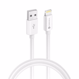 FORCELL F-ENERGY C703 kabelis USB A uz Lightning MFi 2,4A 12W 1 m balts