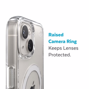 Speck Presidio Perfect-Clear + MagSafe vāciņš ierīcei iPhone 15 Plus / 14 Plus, caurspīdīgs