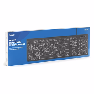 Savio KB-04 keyboard Home/Office USB QWERTY UK International melns