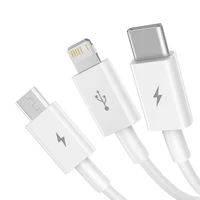 Baseus kabelis 3in1 Superior USB - Lightning + USB-C + microUSB 1,5 m 3,5A balts