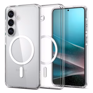 SPIGEN futrālis ULTRA HYBRID MAG saderīgs ar MagSafe priekš S26 caurspīdīgs / balts