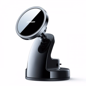 Automašīnas turētājs Joyroom JR-ZS240 melns (bezvadu uzlāde 15W) (magnētisks / līmēšanas paliktnis)