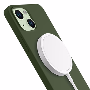 3mk Hardy Silicone MagApvalks iPhone 15 Plus - zaļš