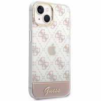 Guess GUHCP14MHG4MHP iPhone 14 Plus/ 15 Plus 6.7" rozā/rozā maciņš 4G Pattern Script