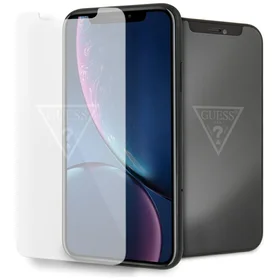 Guess Neredzamais Logotips Rūdītais stikls iPhone Xr