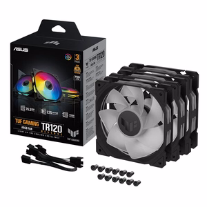 ASUS TUF Gaming TR120 ARGB Reverse 3-in-1 ventilators, melns
