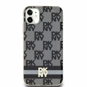 DKNY IML rūtainā Mono raksta un drukāto svītru magnētiskais viedtālruņa apvalks iPhone 11 / Xr - melns