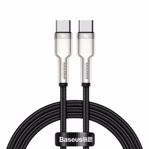 Baseus kabelis Cafule Metal PD USB-C - USB-C 1,0 m melns 100W