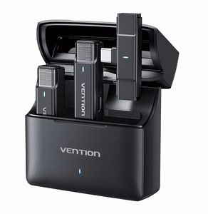 Vention USB-C mikrofonu komplekts (2 gab.) + uzlādes futrālis