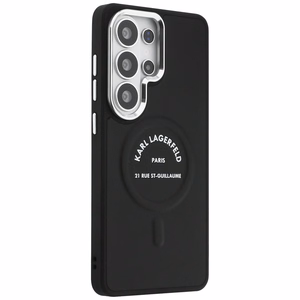 Karl Lagerfeld maciņš Embossed Ring RSG Logo MagSafe Samsung Galaxy S26 Ultra melns