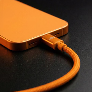 Forever Saffron kabelis USB-C - USB-C 1,0 m 60W oranžs